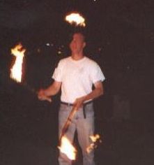 Me juggling flaming torches for fun